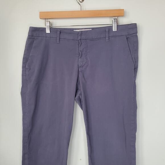Frank & Eileen Wicklow Italian Chino Straight Leg Mid Rise Pants Ocean Size 12 - Picture 4 of 8